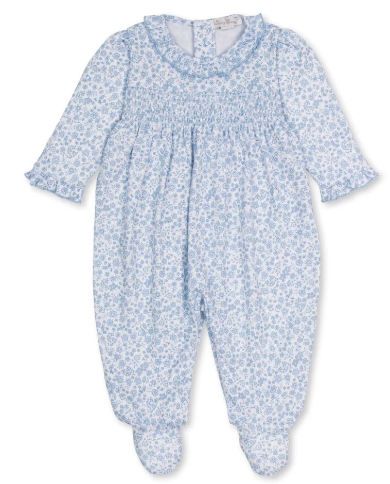 Smocked Floral Footie