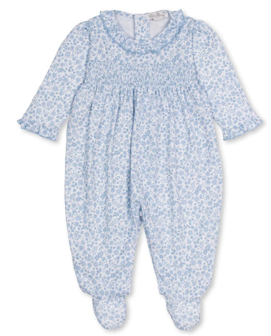 Smocked Floral Footie