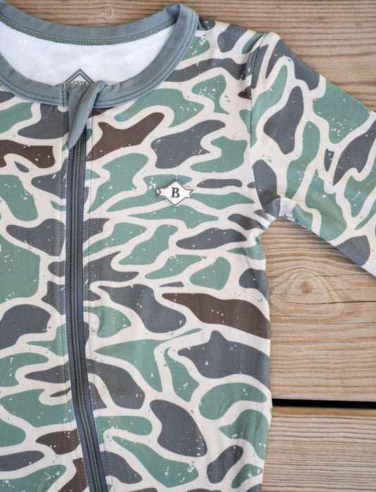 Baby Zip Up- Retro Duck Camo