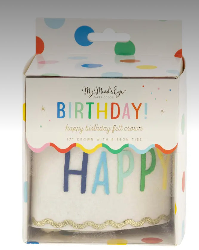 Happy Birthday Felt Crown