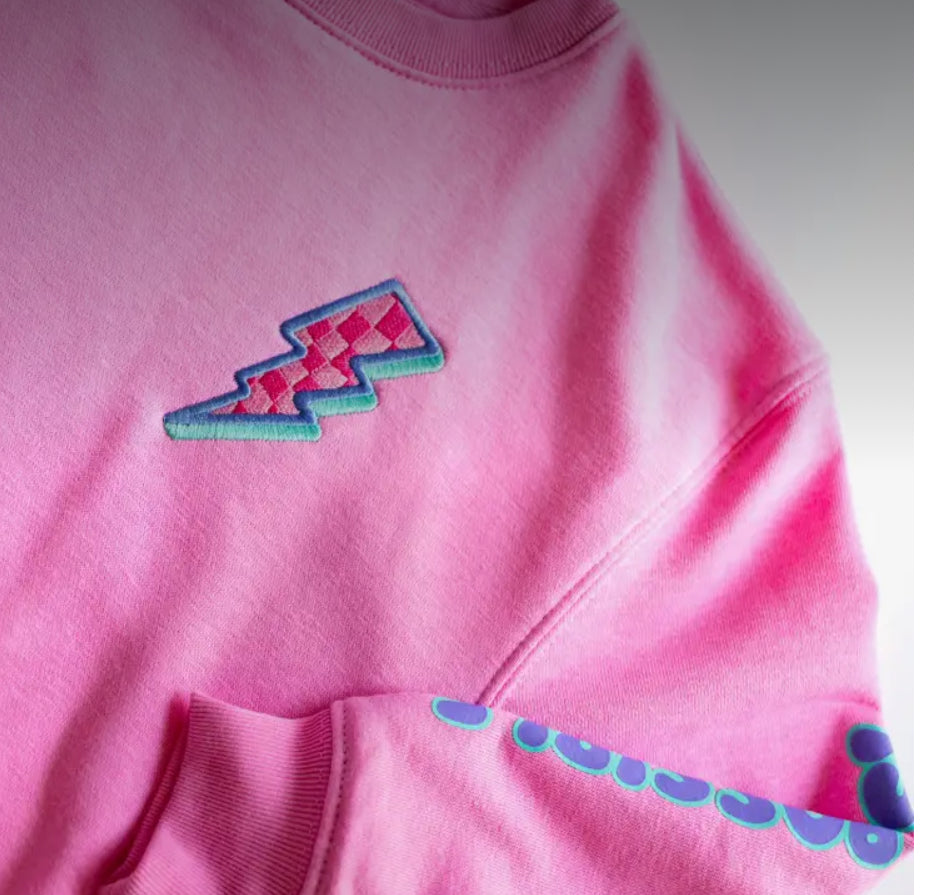 Xoxo By Magpies- Anything is Possible Lightning Sweatshirt in Berry Pink