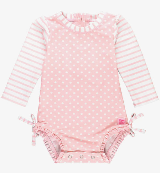 Long Sleeve One Piece Rash Guard with Signature Rear Ruffles