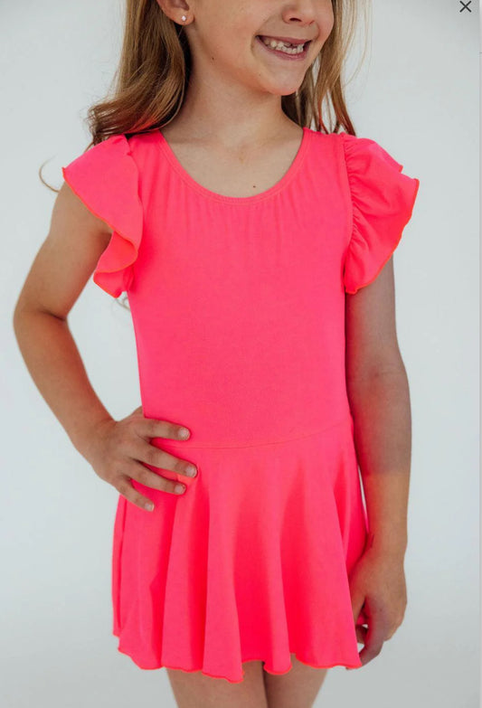 Neon Pink Twirl Leotard