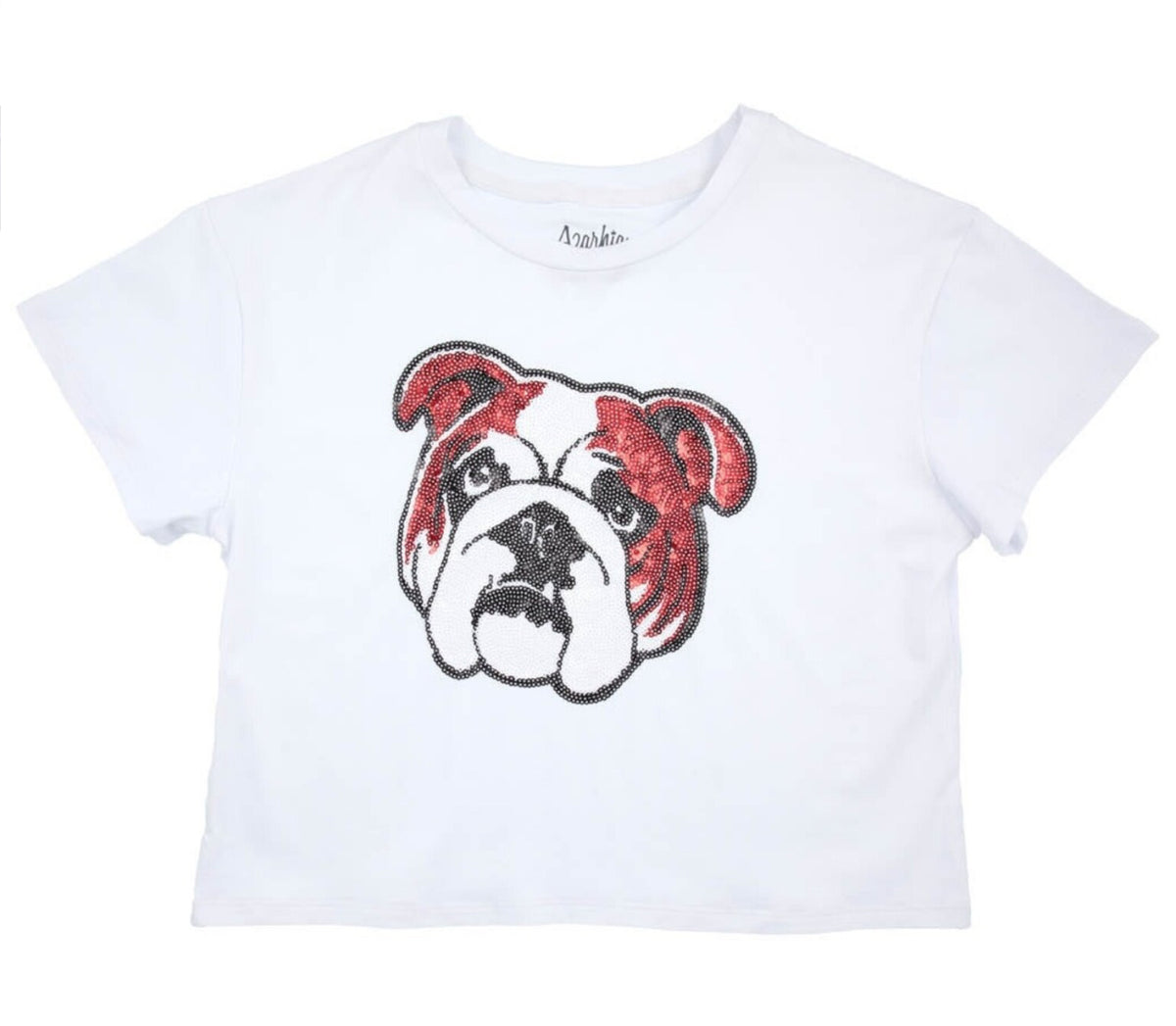 Sequin Bulldog Boxy Tee