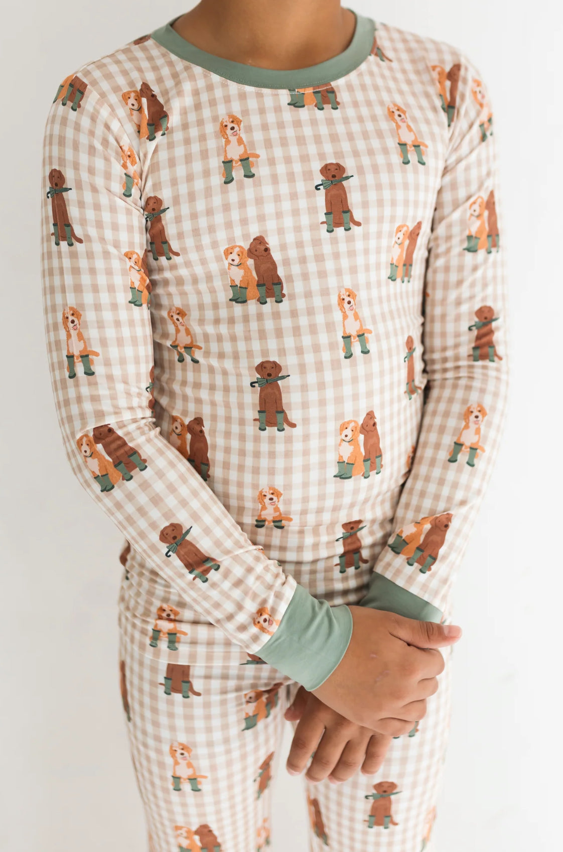 Green Pup Friends Two Piece Set