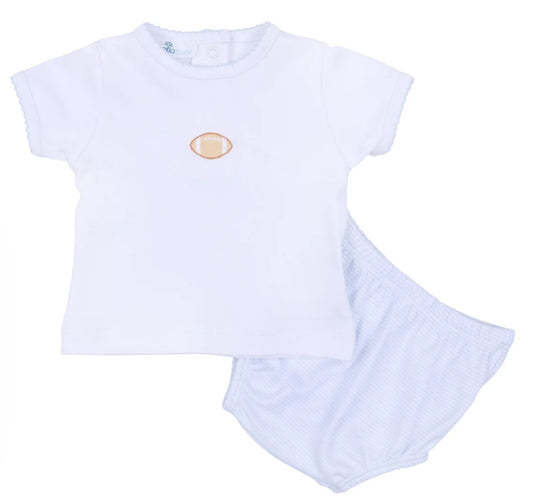 Touchdown Cutie Embroidered Diaper Cover Set