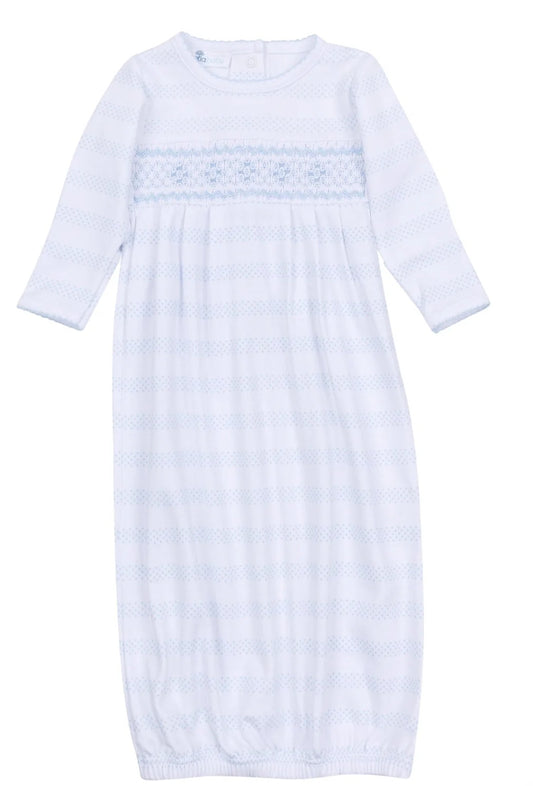 Baby of Mine Smocked Gown- Light Blue