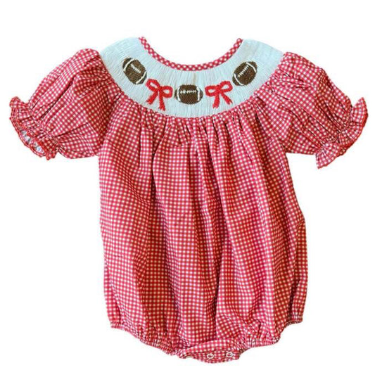 Red Gingham Football Bubble