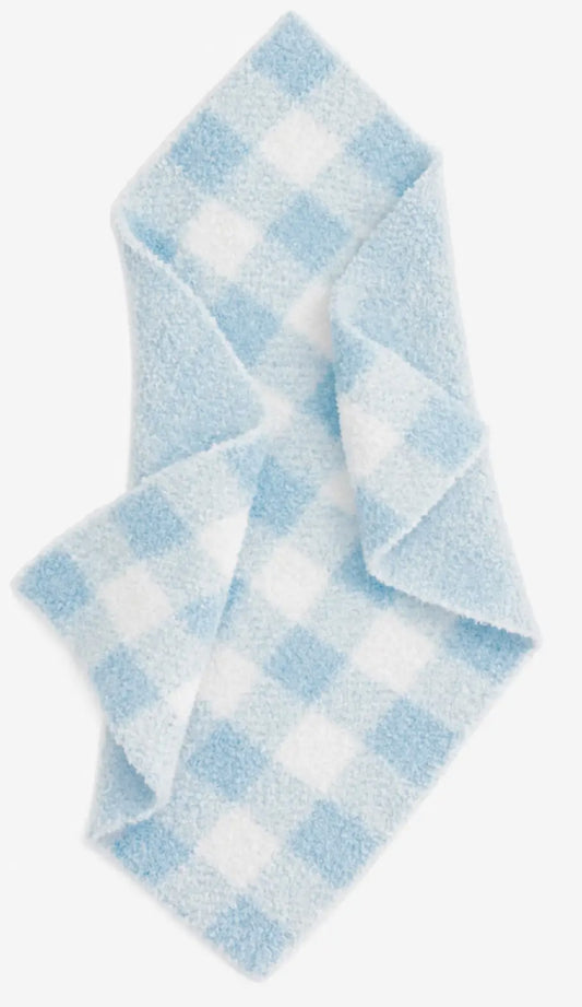 Bliss Gingham Mini Blanket- Blue