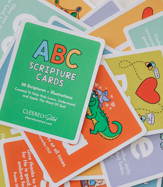 ABC Scripture Cards With Wooden Clipboard