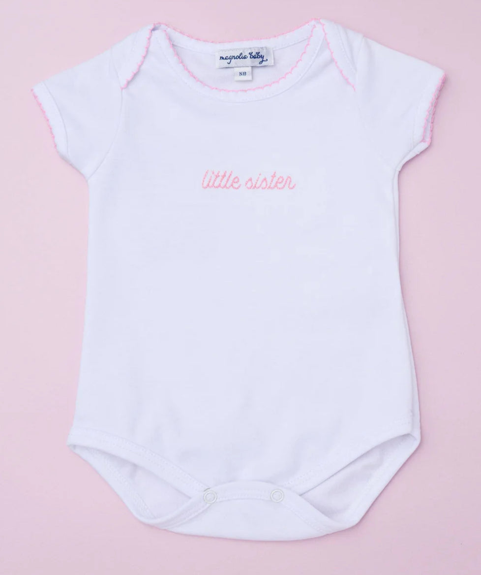 Little Sister Embroidered Onesie