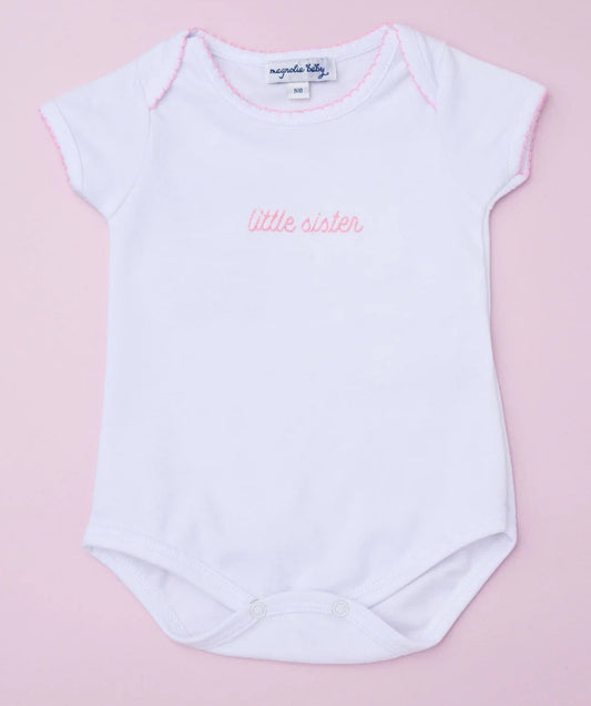 Little Sister Embroidered Onesie