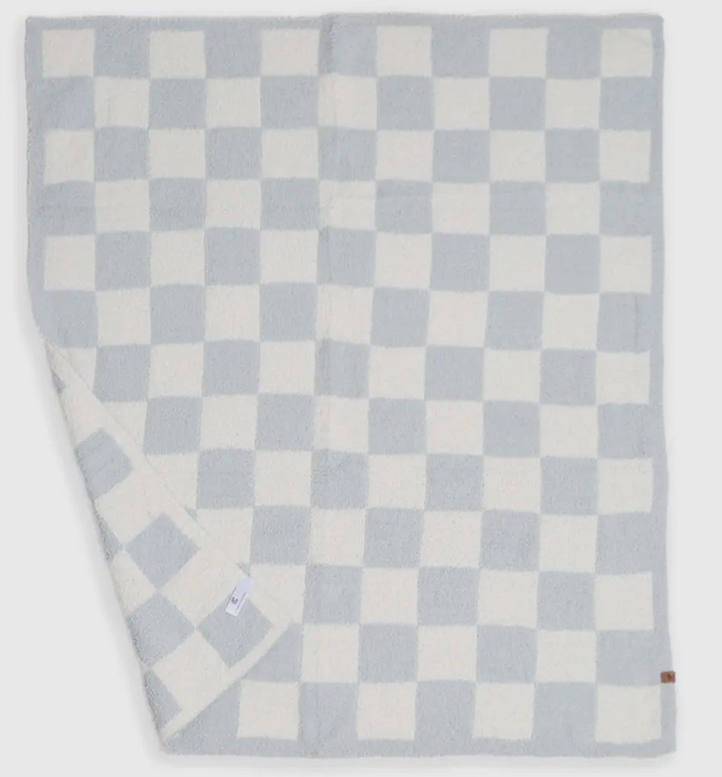 Kids Checkered Pattern Blanket- Blue