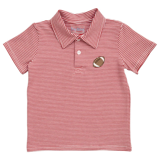 Football Red Stripe Football Polo