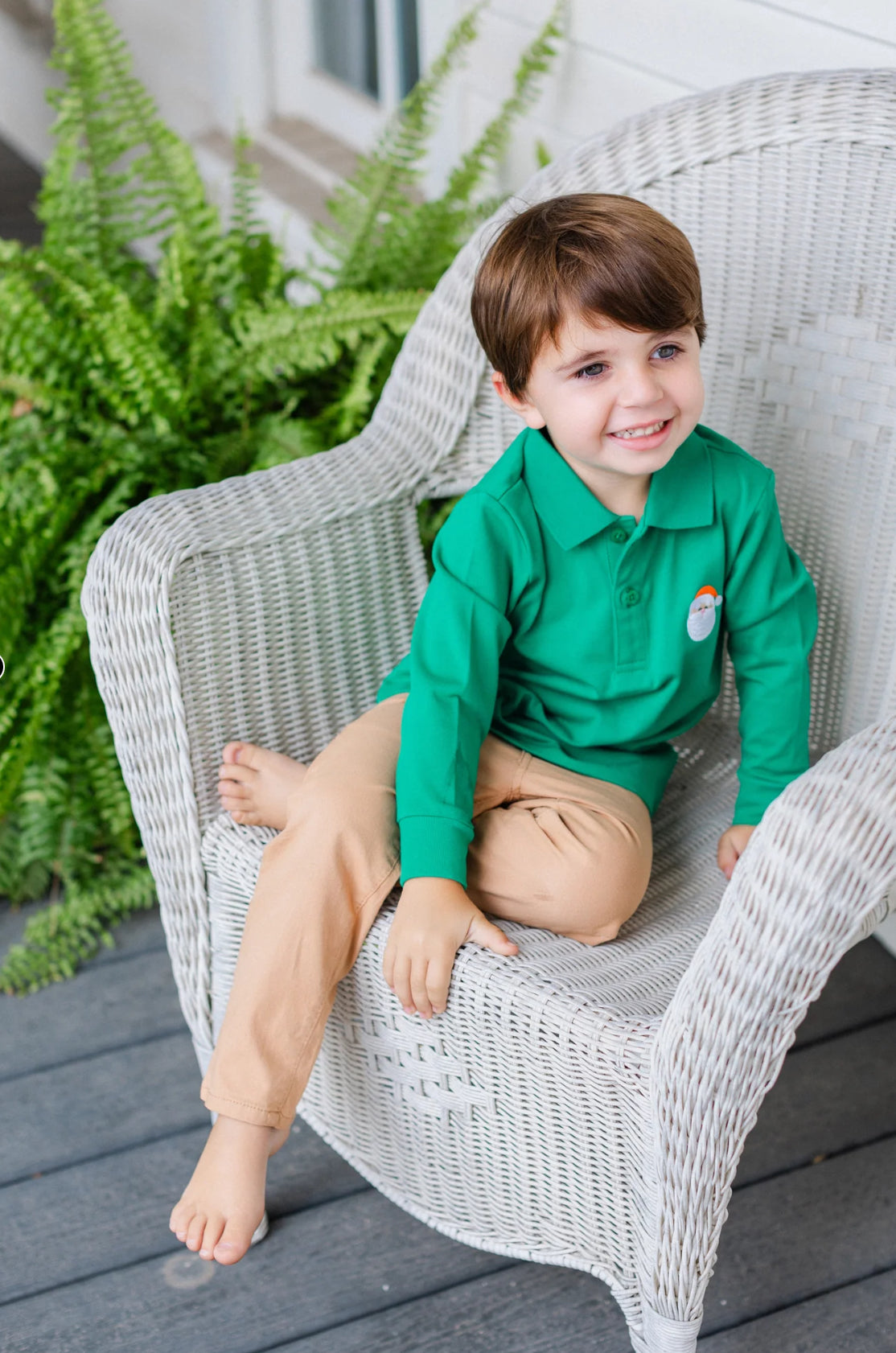 Santa Long Sleeve Polo