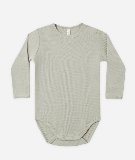 Waffle Long Sleeve Bodysuit- Laurel