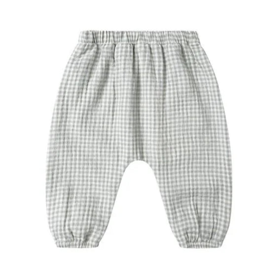 Blue Gingham Woven Pant