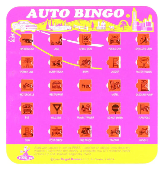 The Original Travel Auto Bingo- Pink