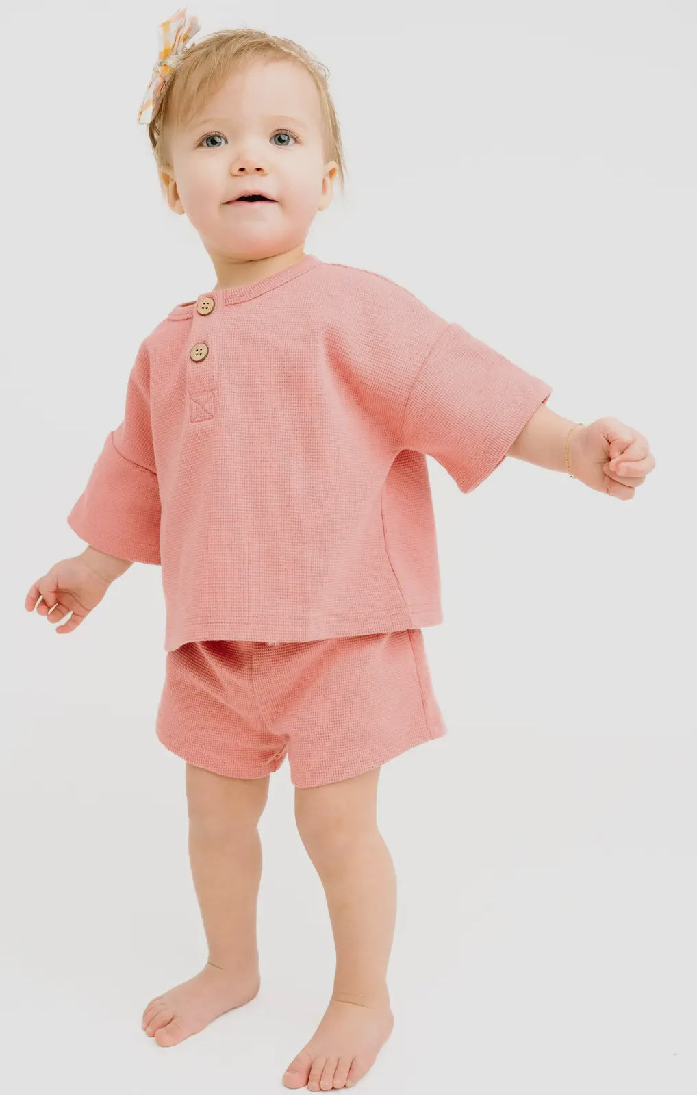 Rosebud Waffle Slouchy Set