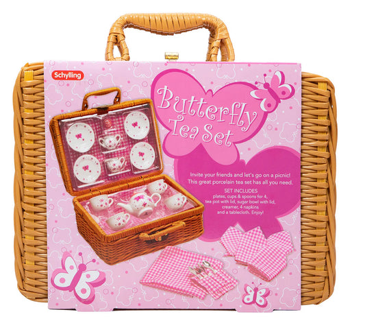 Butterfly Tea Set Basket