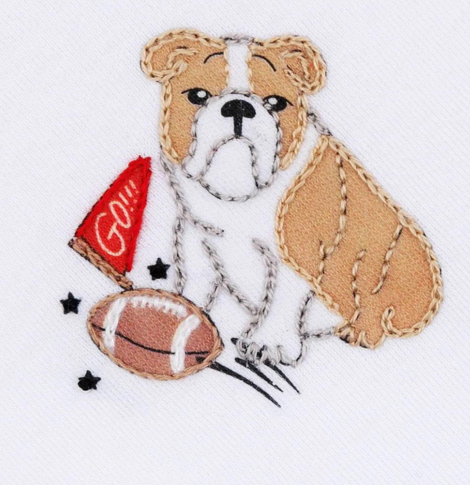 Go Dawgs! Embroidered Flutter Dress