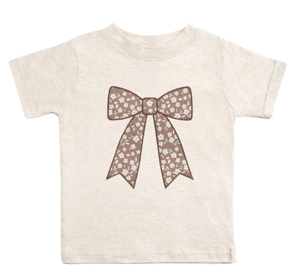 Mocha Floral Bow T-Shirt