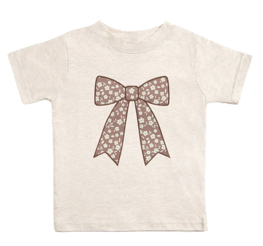 Mocha Floral Bow T-Shirt