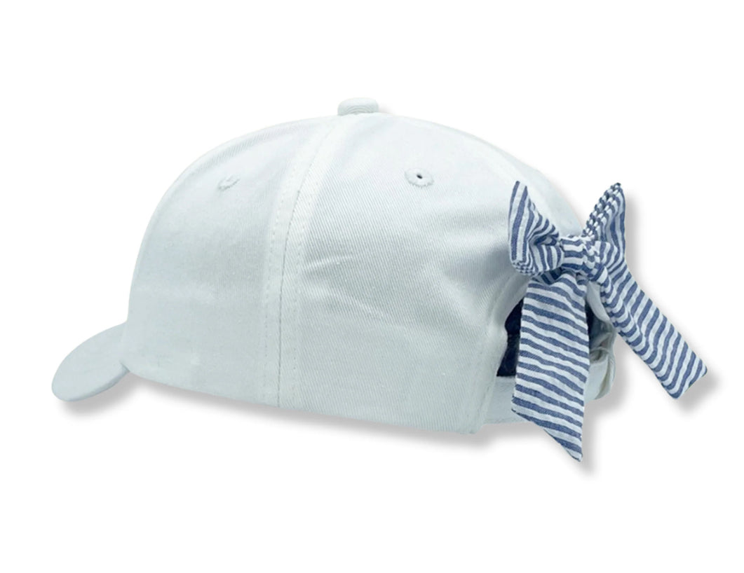 USA Baseball Hat with Bow- Baby/Toddler