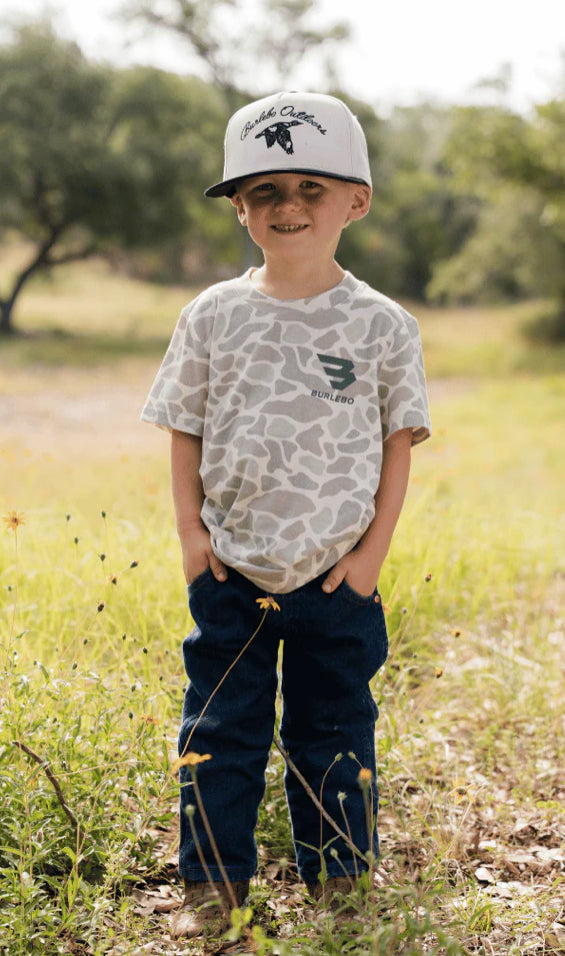 Youth Vintage Washed Tee - God's Glory - Classic Deer Camo