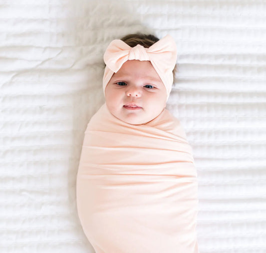Blush Knit Swaddle Blanket