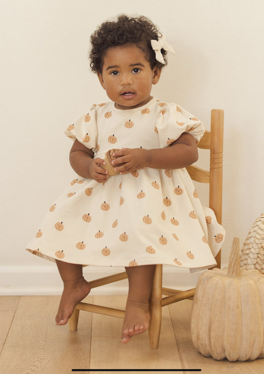Darla Dress- Smiley Pumpkins