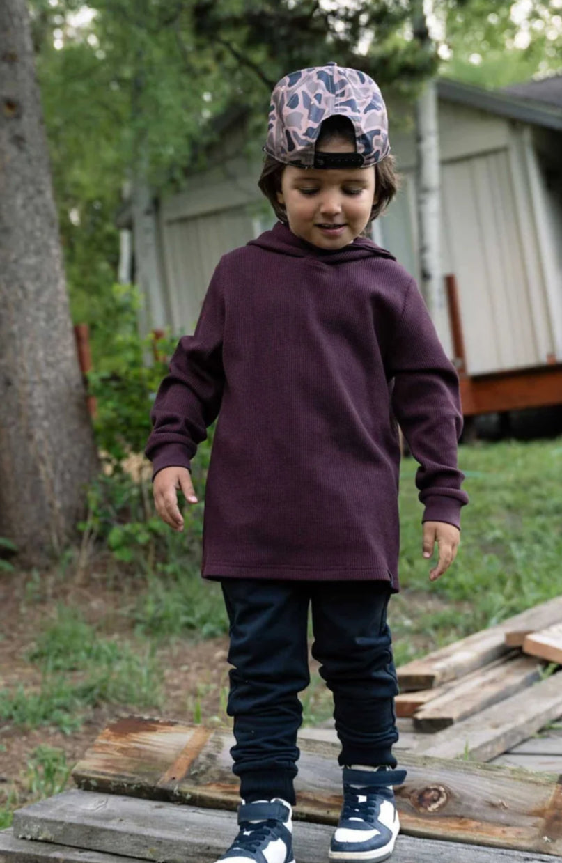 Youth Thermal Hoodie Maroon