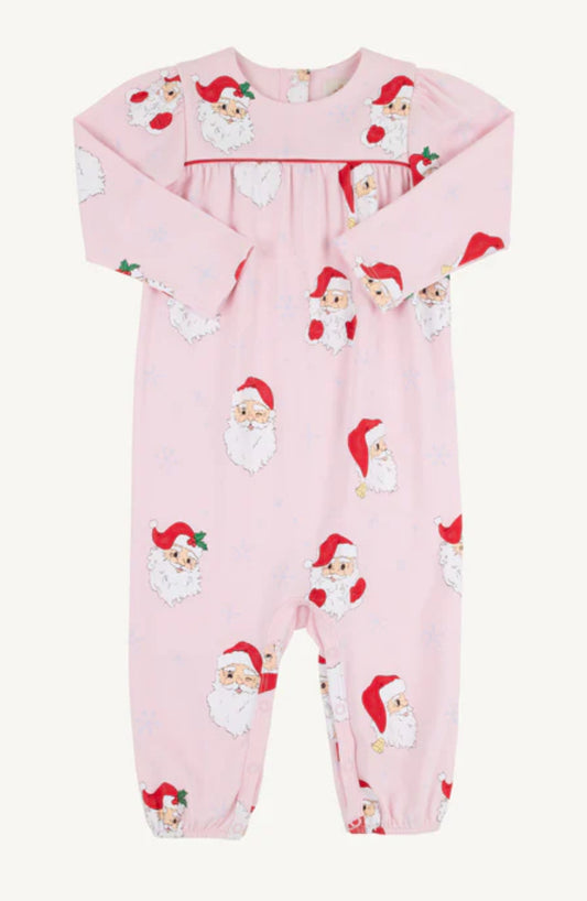 Long Sleeve Penny Playsuit-Pink