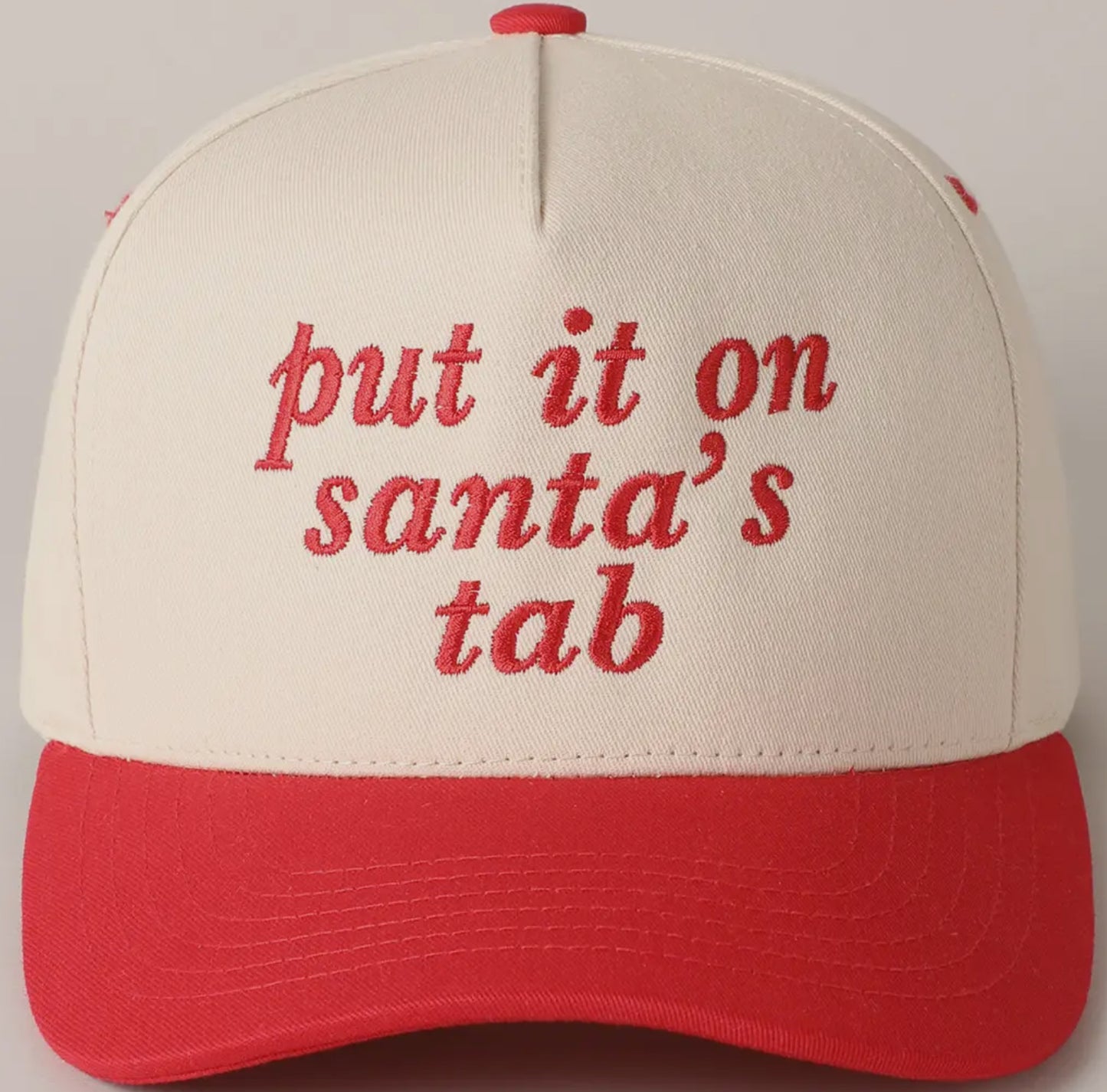 Put it on Santa’s Tab Embroidered Hat