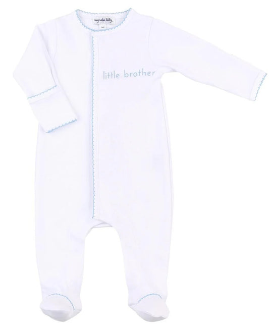 Little Brother Embroidered Footie