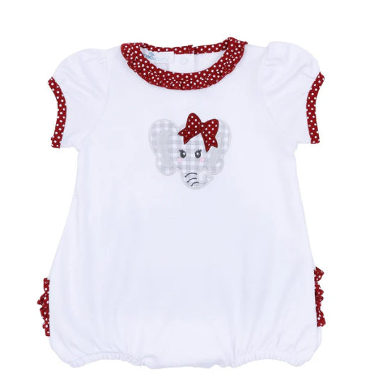 Crimson Cutie Appliqué Ruffle Bubble
