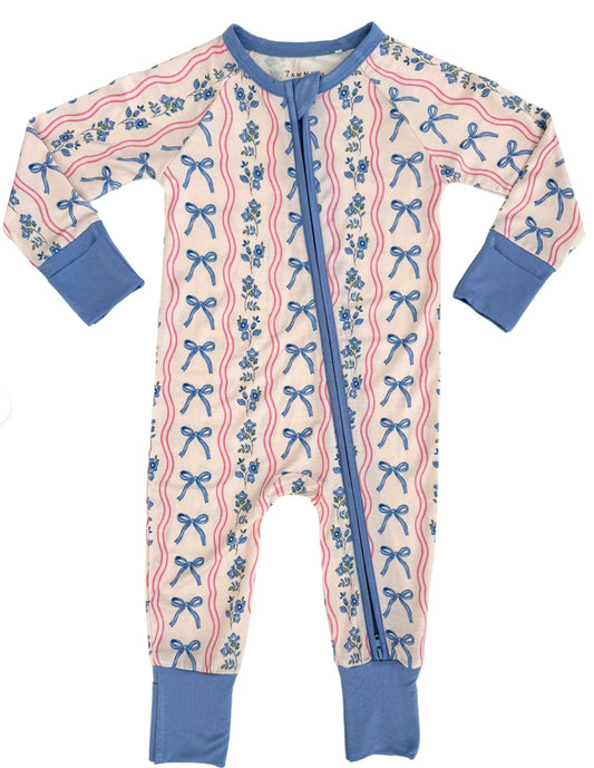 Amelia Bow Zipper Romper