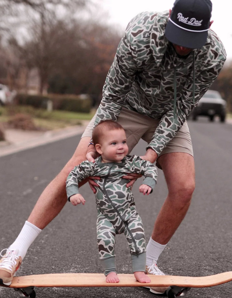 Baby Zip Up- Retro Duck Camo