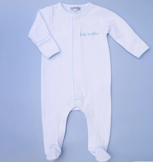 Little Brother Embroidered Footie