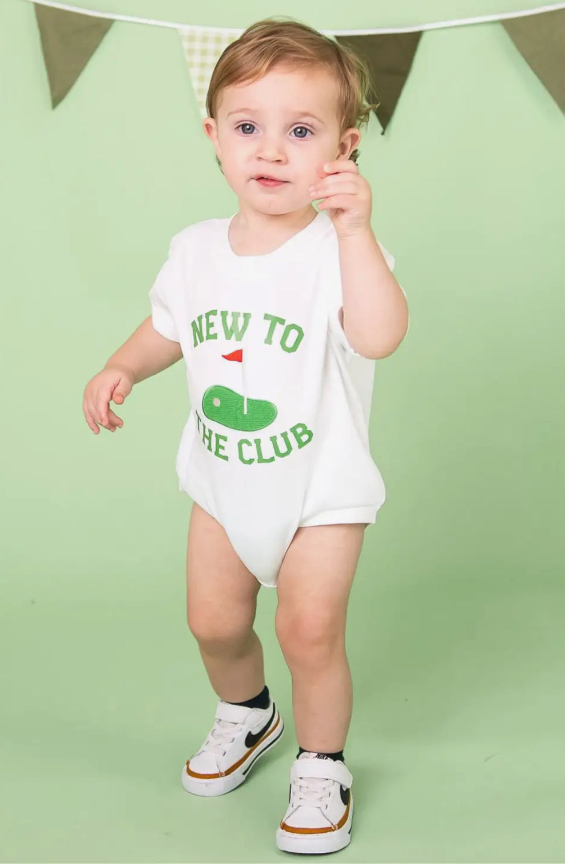 New To The Club Patch Romper