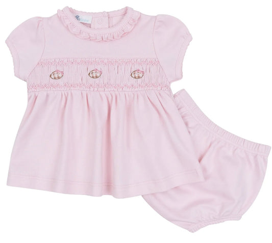 Tiny Tailgate Smocked Ruffle Diaper Cover Set