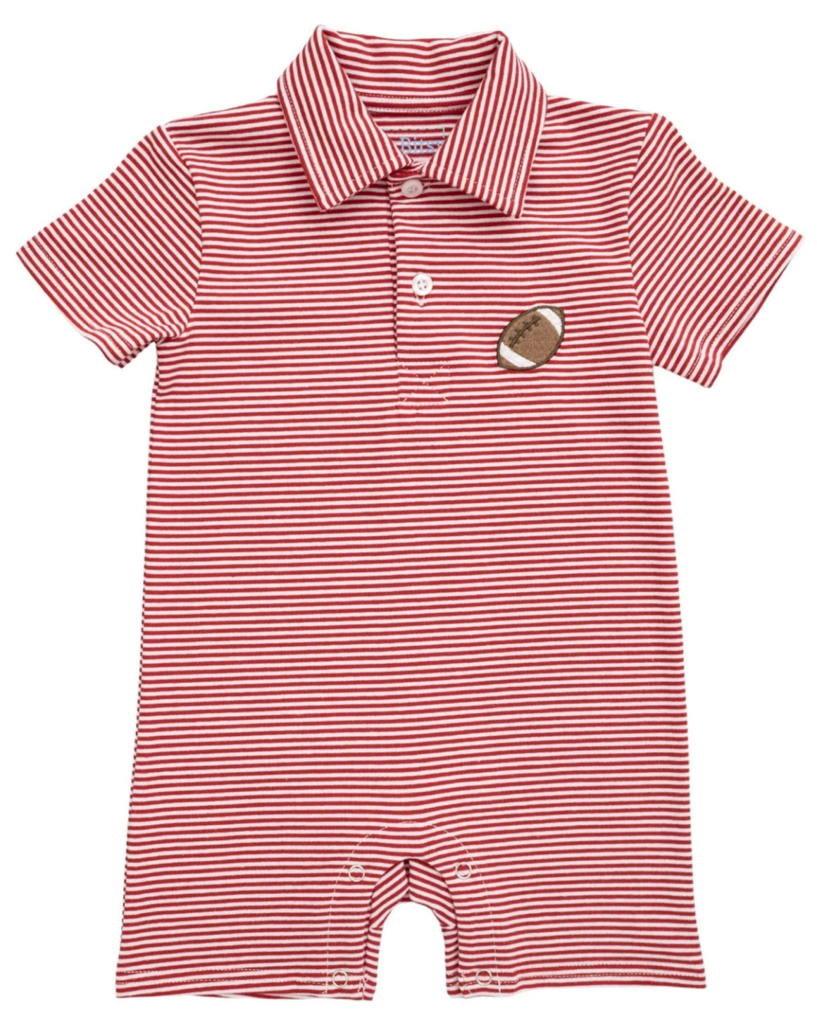 Football Red Stripe Romper