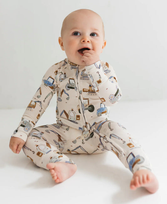 Little Excavator Zipper Romper