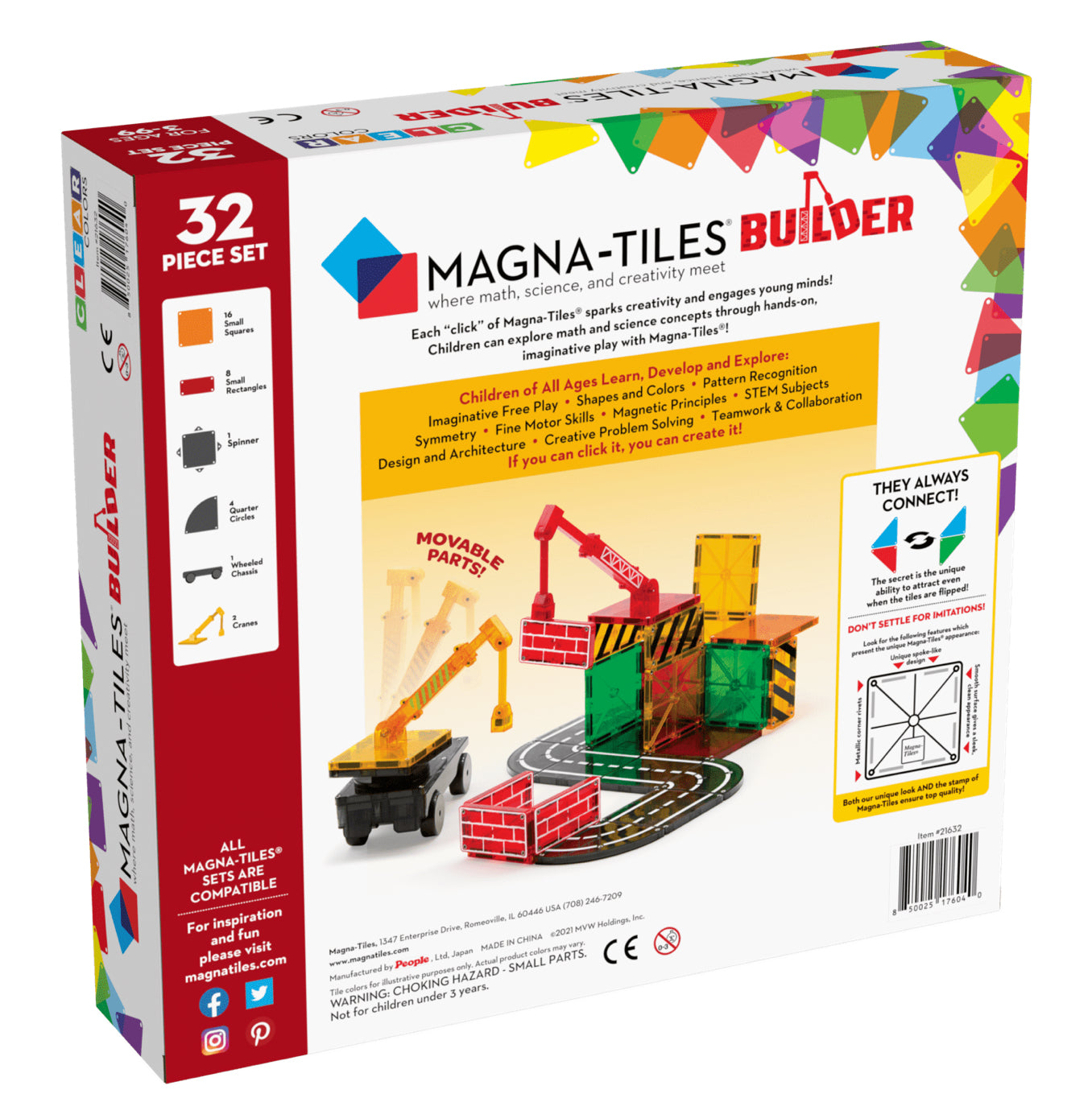 Magna-Tiles Builder 32-Piece Set