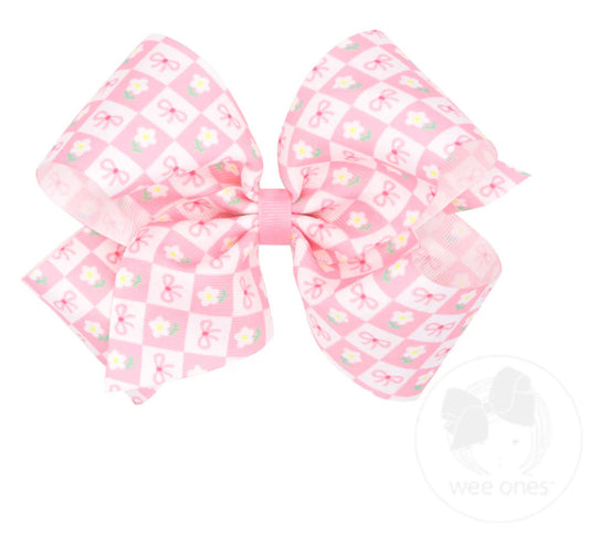 King Moonstitch Bow with Flower and Bow Spring Print