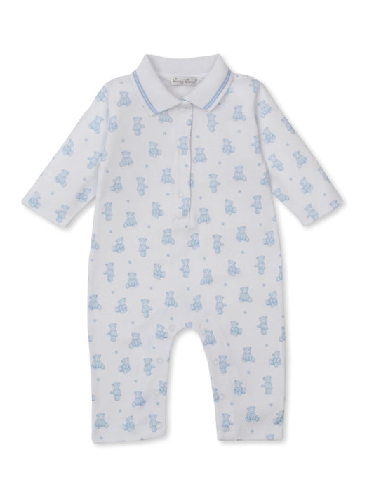 Teddy Bear Time Blue Playsuit