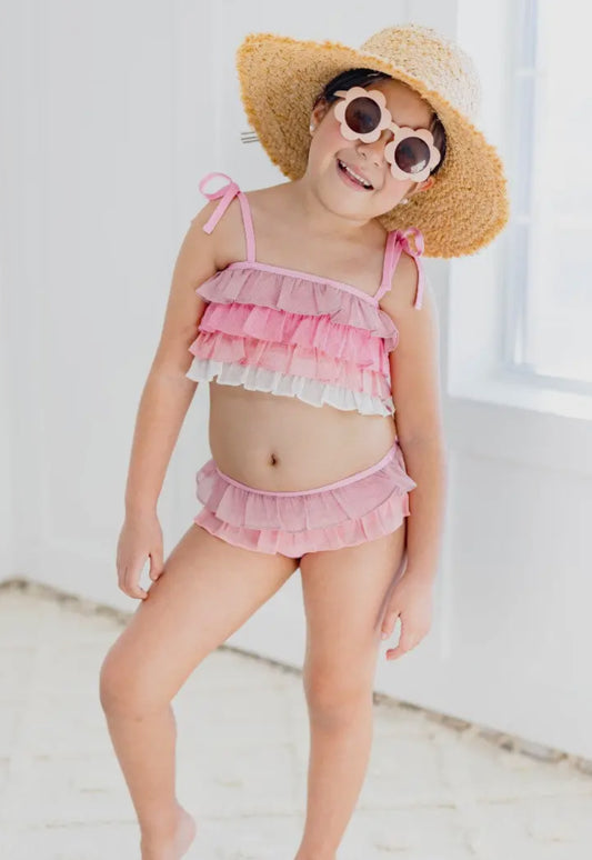 Rowan Shimmer Swimsuit- Pink Sunset Ombré