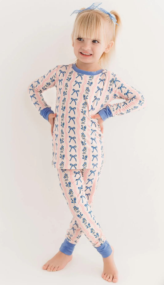 Amelia Bow Two Piece Pajama Set