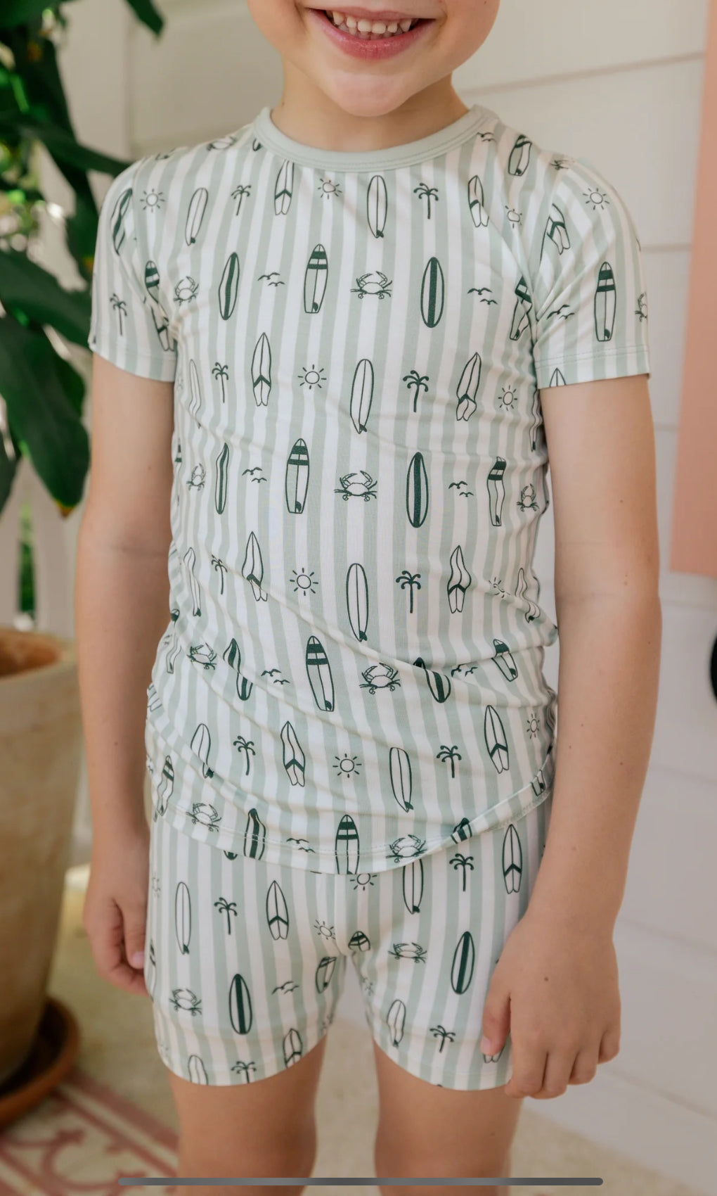 Green Surfs Up Two Piece Jammie Set