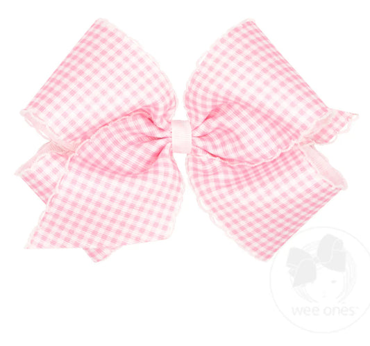 Wee One Gingham Print Bow
